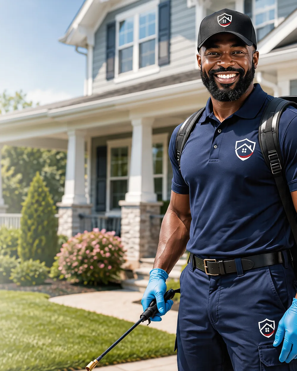 Friendly licensed Adibug technician at a Hampton Roads home